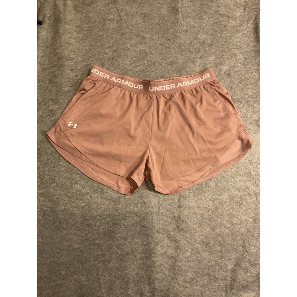 NWT Under Armour Women's Tech Play Up Twist Shorts Pink 1390380 673 L